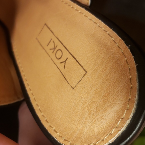 Black Heeled Peep Toe Slides - Picture 7 of 8